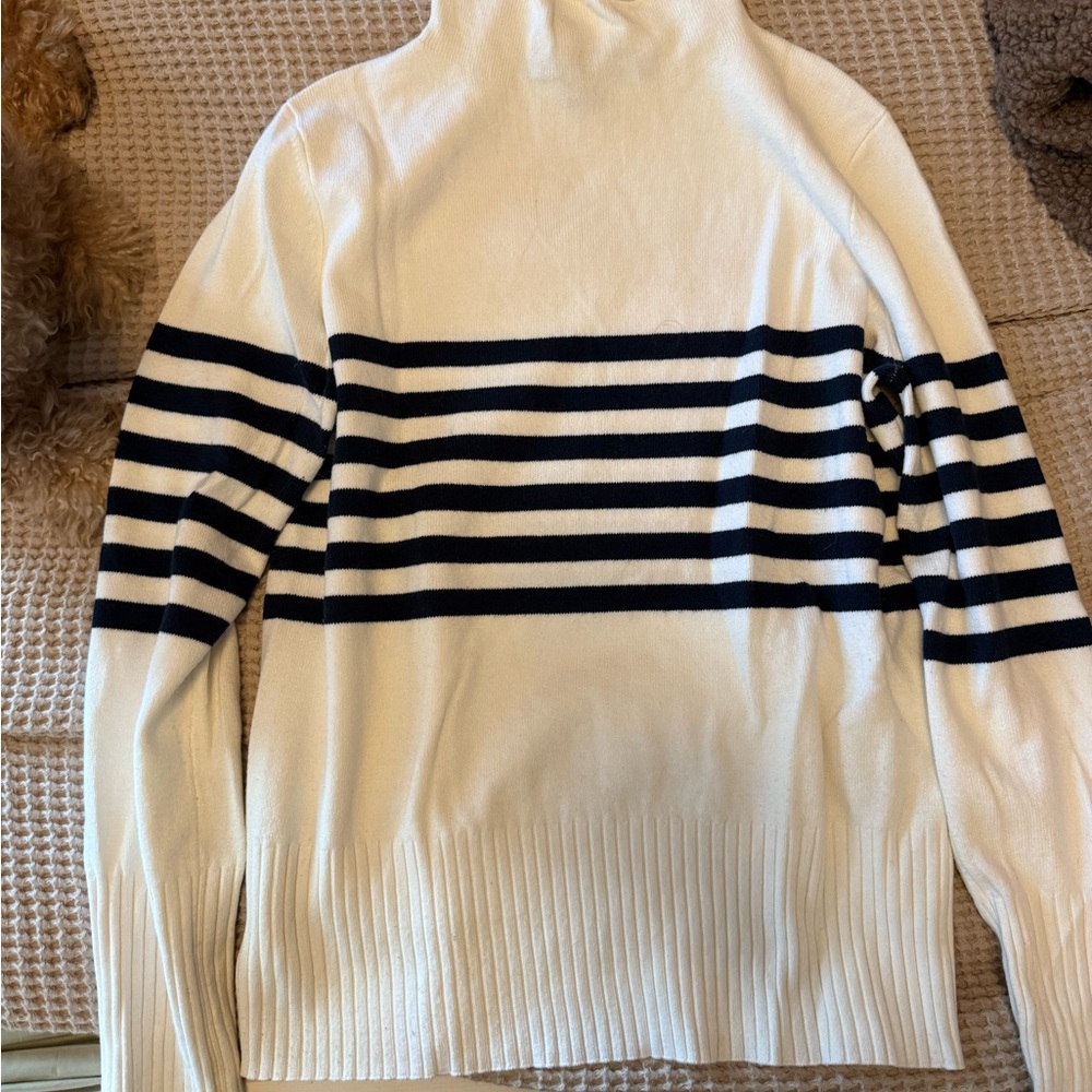 French Connection Striped Turtleneck Sweater